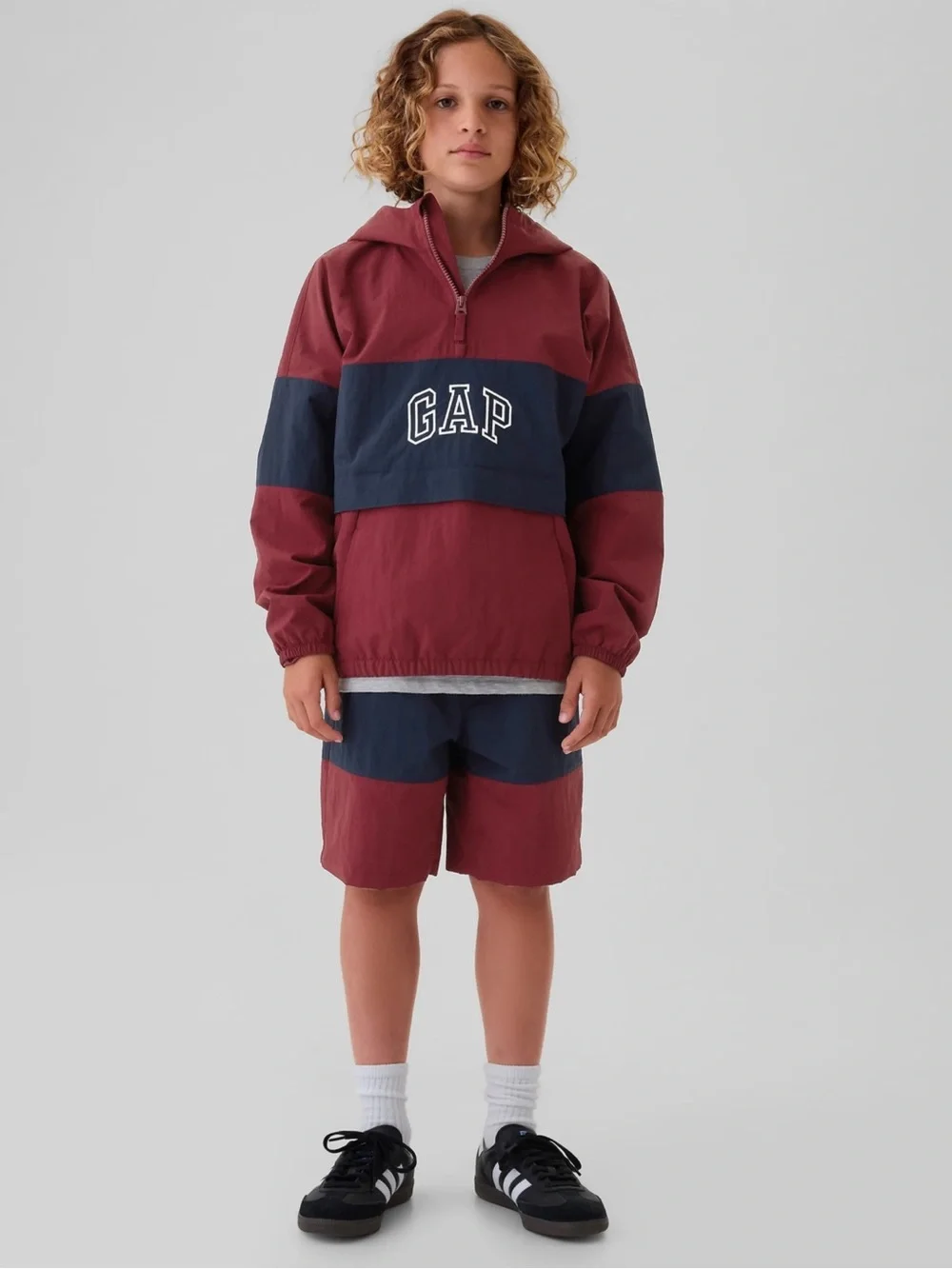 GAP Kids Maroon and Navy Pullover Anorak Hoodie Set !